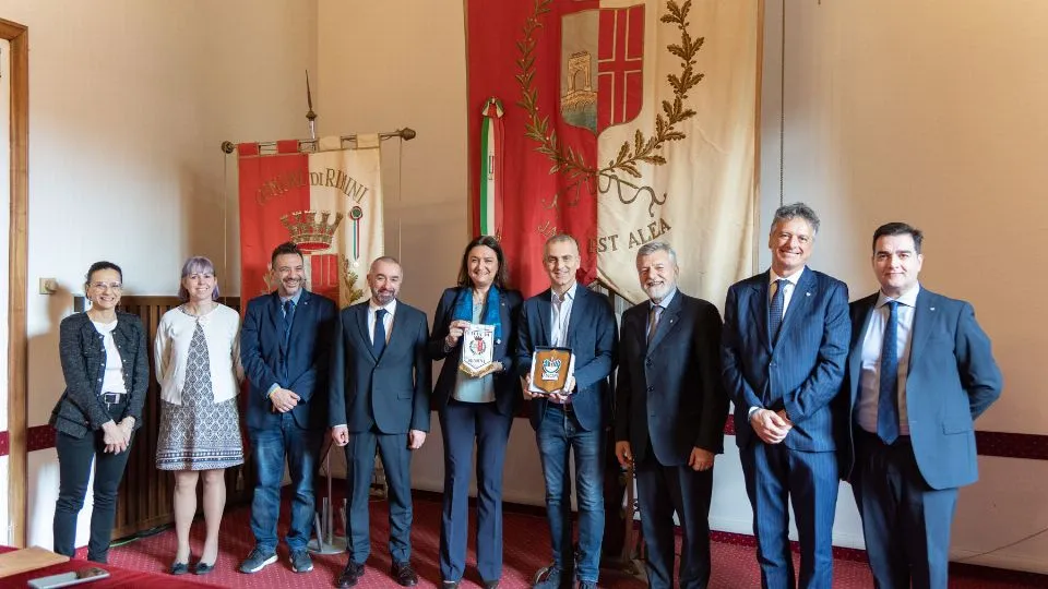la delegazione ricevuta in municipio
