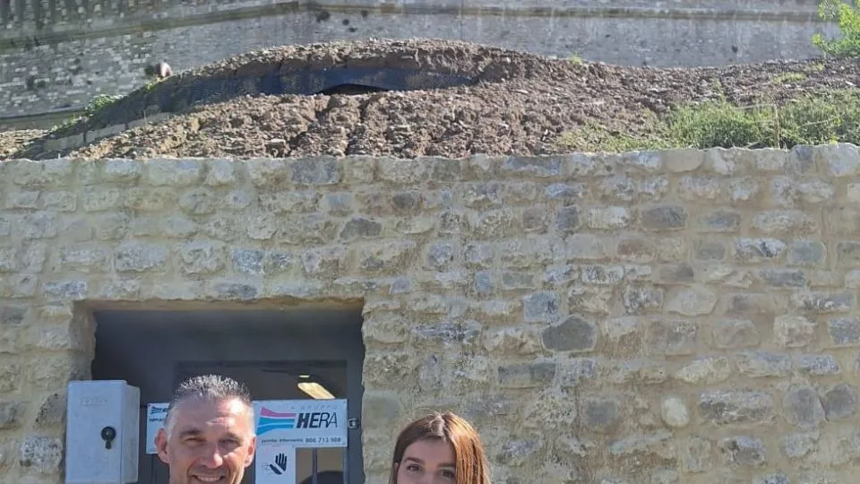 Leonardo Bindi (Sindaco San Leo) e Irene Guaraldi (Hera)