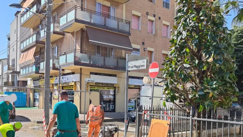 l’incrocio tra via Orsa Maggiore e via Del Cigno