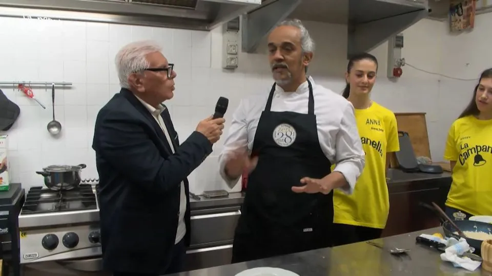 Otello Melucci insieme allo chef Robbie Pezzuol, giudice della prova di Cucina