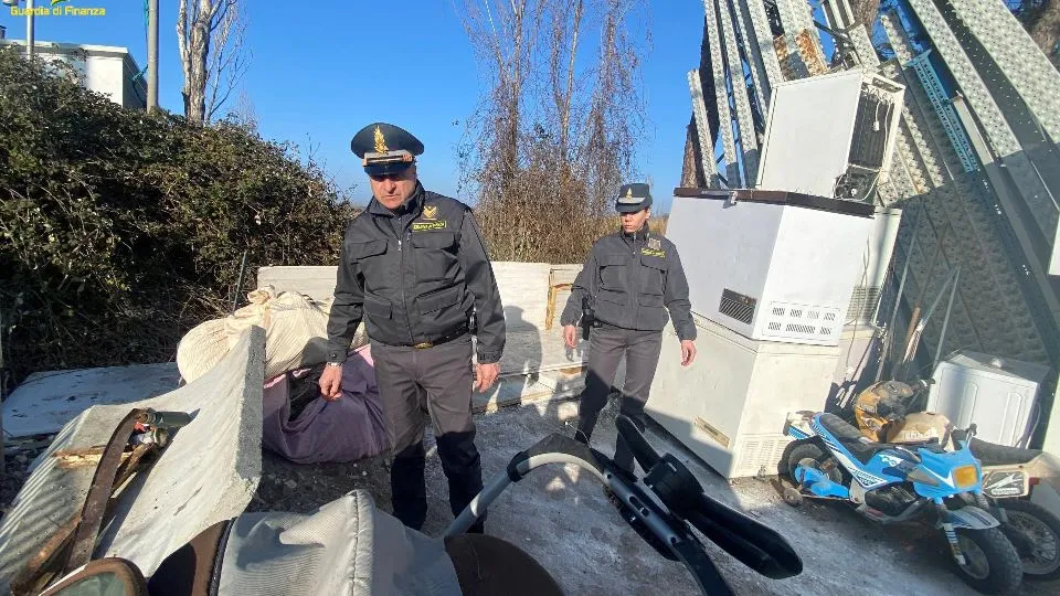Uno dei siti controllati dalle Fiamme Gialle