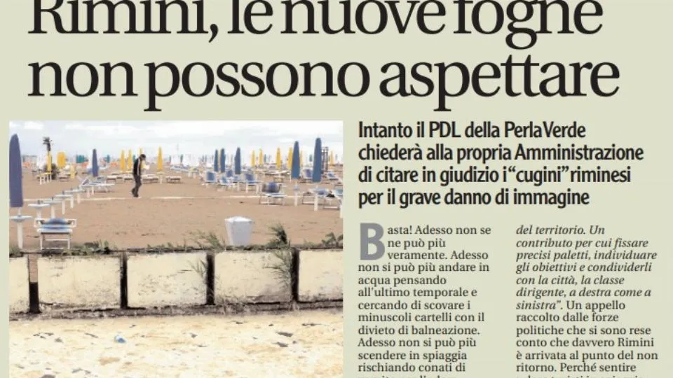 un articolo del settimanale Il Ponte dopo i disastri del giugno 2011