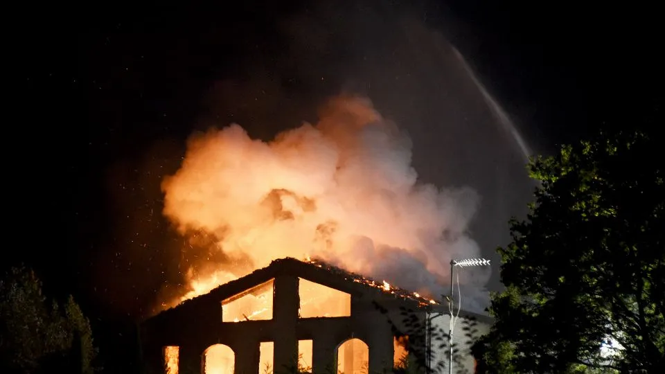 Rimini 09-11-2024 -Incendio casa in costruzione via Martella Sant’ermete © Manuel Migliorini – Adriapress.