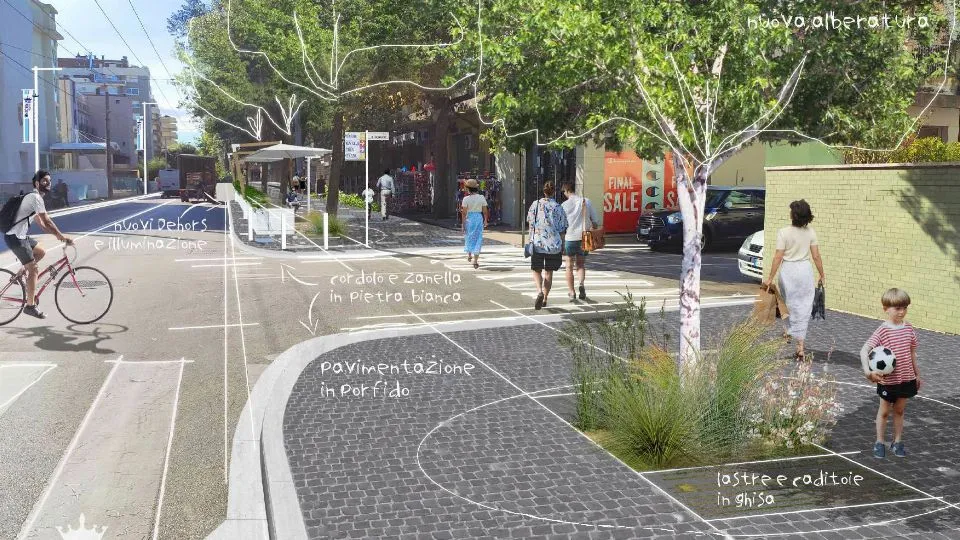 rendering di viale Regina Elena
