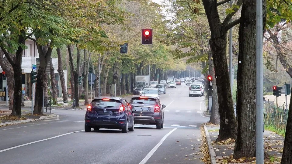 Incrocio viale Castrocaro viale Romagna a Riccione
