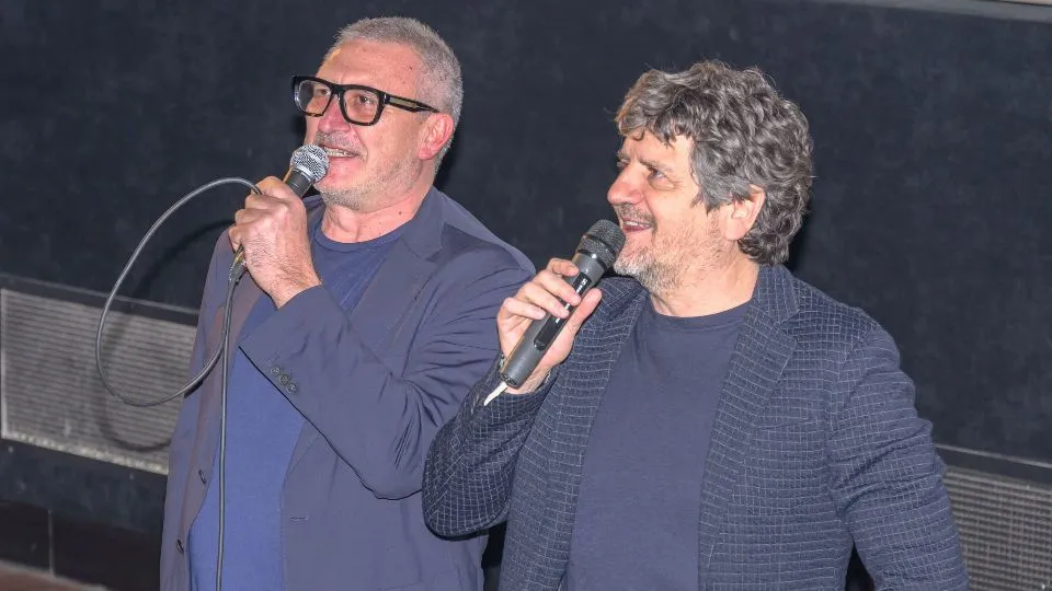 Fabio De Luigi con Massimiliano Giometti
