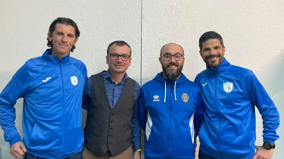 Losito e Faro con i due responsabili del San Lorenzo, Ortalli e Manzaroli
