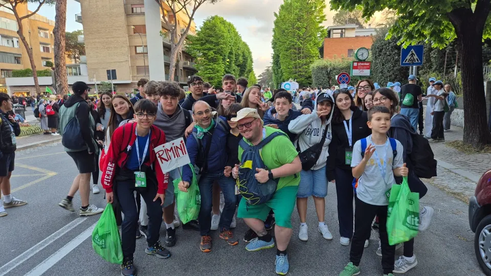 alcuni dei ragazzi al Giubileo degli Adolescenti