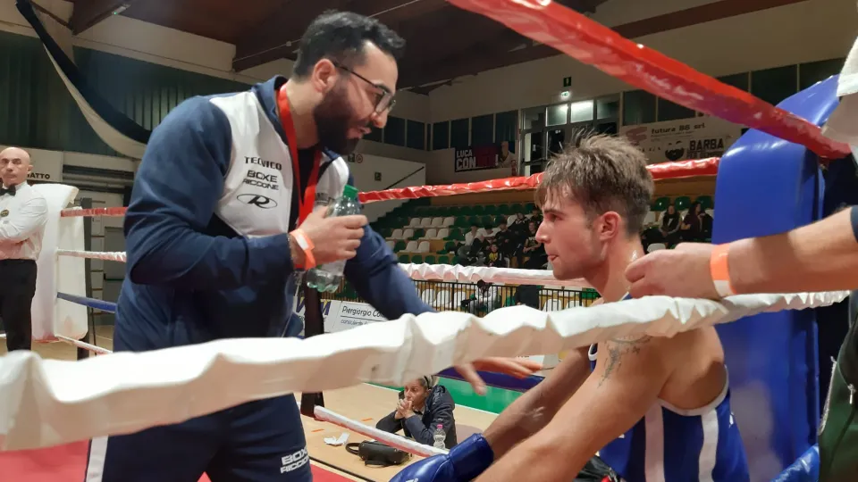 All'angolo La Torre con l'allenatore D'Amato