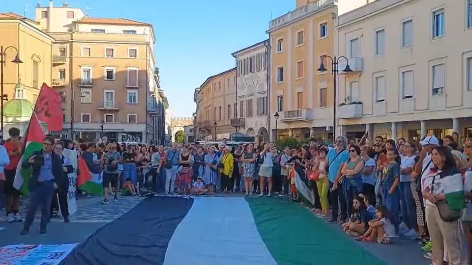 anche a rimini manifestazione a sostegno della global sumud flottilla
