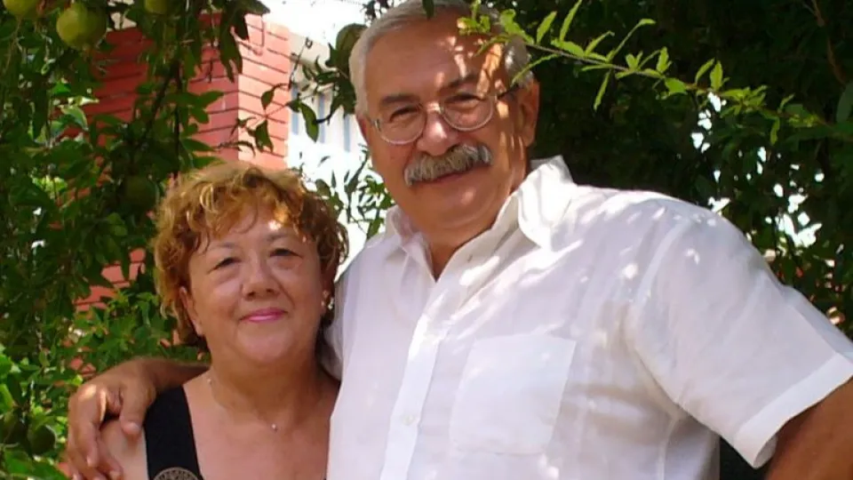 Anna Angelini con il marito Wether Mussoni