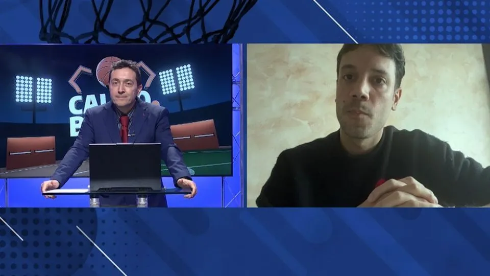 Il DT di RBR, Alessandro Bolognesi, in collegamento con Calcio.Basket