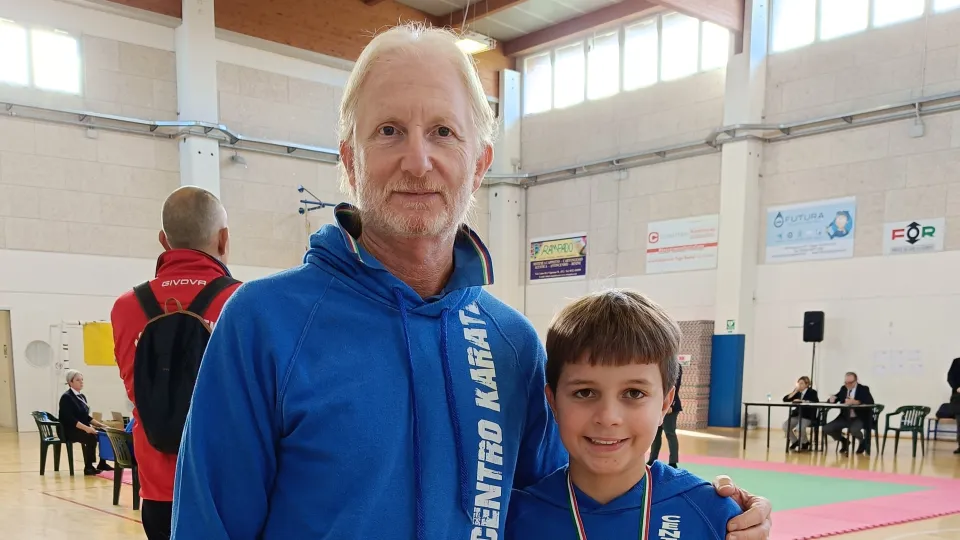 Davide Vallorani insieme al maestro Livio Montuori