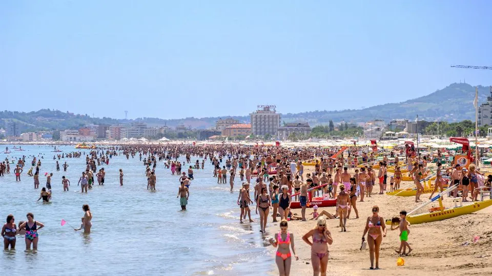 la spiaggia di Riccione
