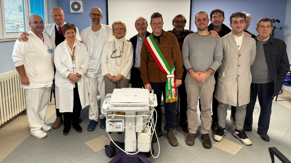 Ecografo donato all'ospedale di Santarcangelo dalla cooperativa Silvio Sancisi