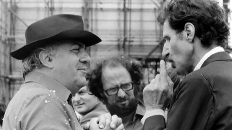 Fellini con Ciccio Ingrassia