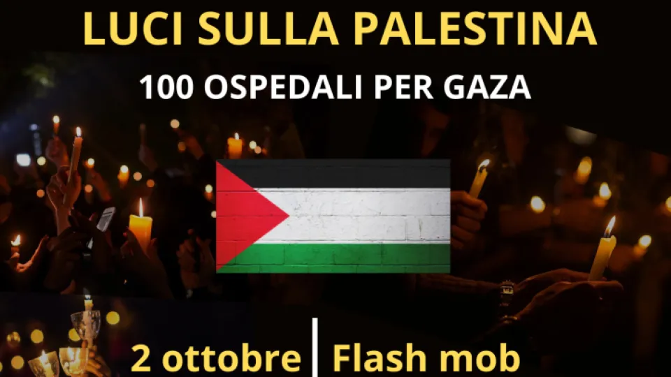 flash mob luci sulla palestina