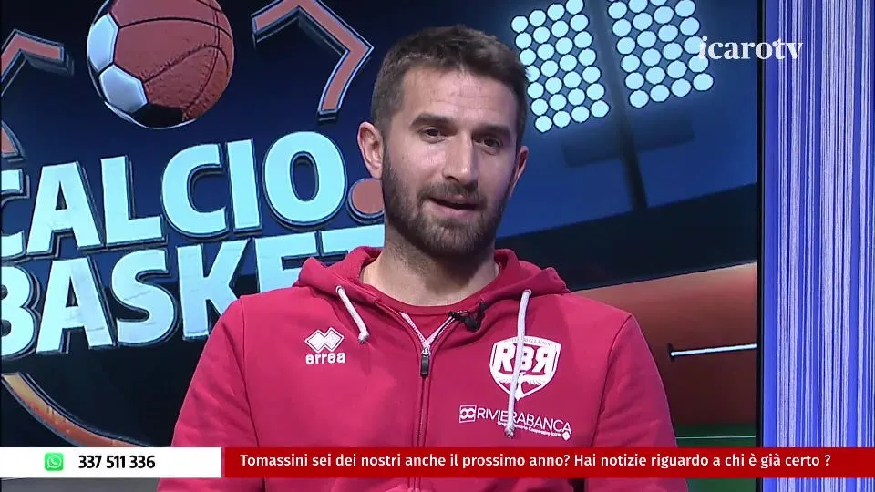 Giovanni Tomassini nello studio di Calcio.Basket
