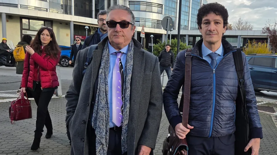 Giuliano Saponi e il suo legale Marco Lunedei