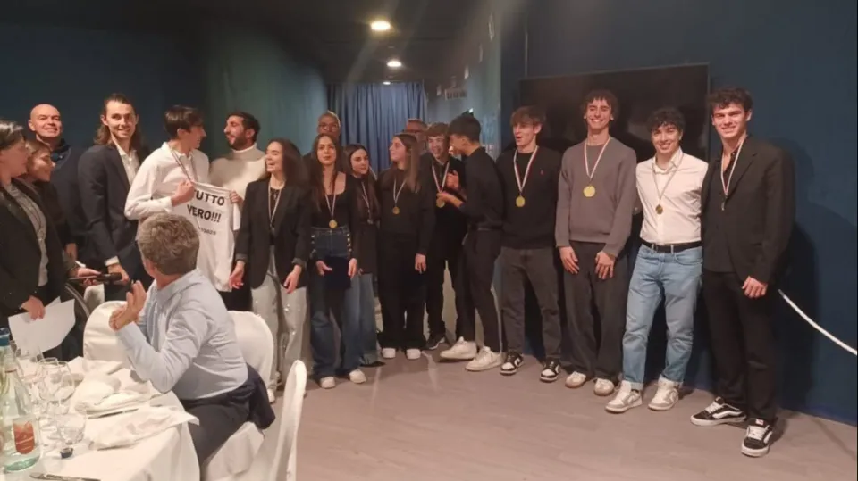 Gli agonisti del TC Riccione premiati alla recente festa di Natale