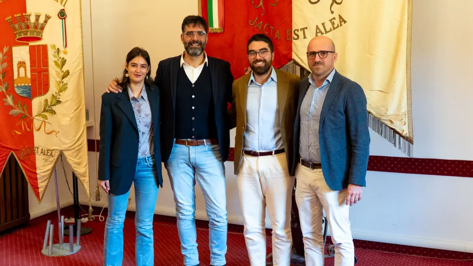 Gli assessori Mattei, Gianfreda e Lari