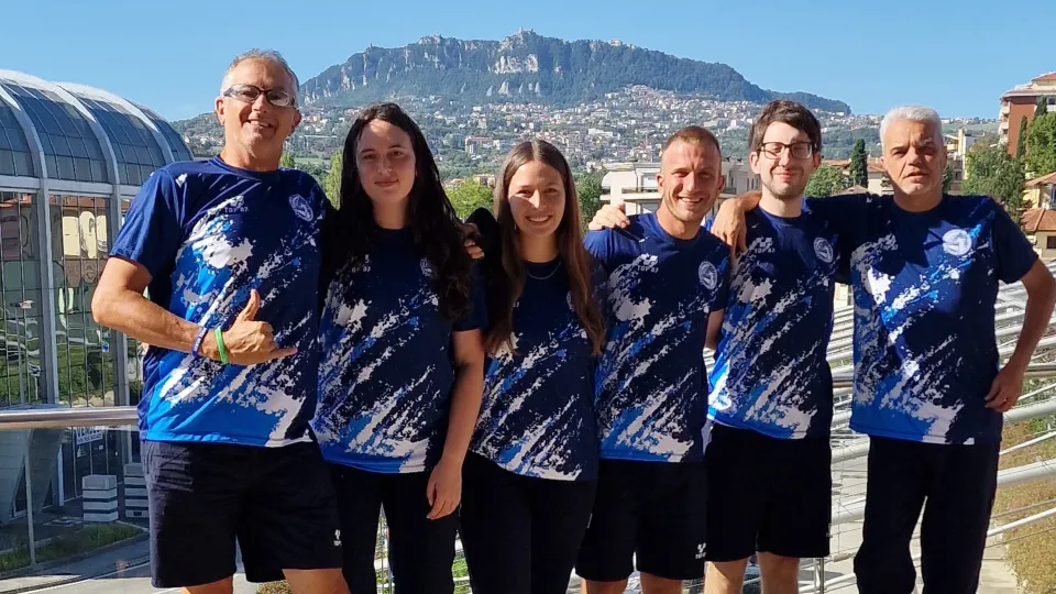 Gli atleti della Nazionale sammarinese