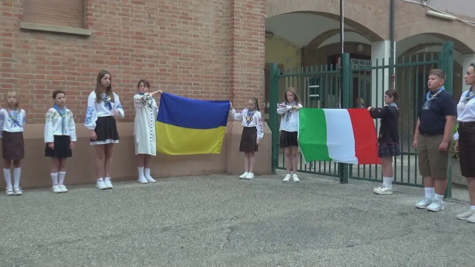 gli scout ucraini alla parrocchia di Bellariva