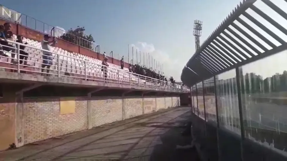 Gli ultras del Rimini presenti oggi al