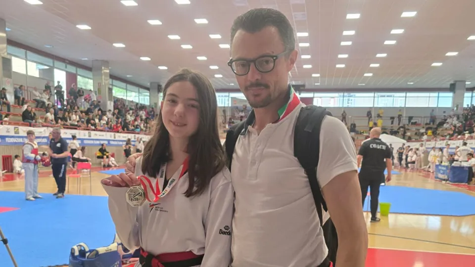 Greta Corrente insieme al maestro Davide Berti