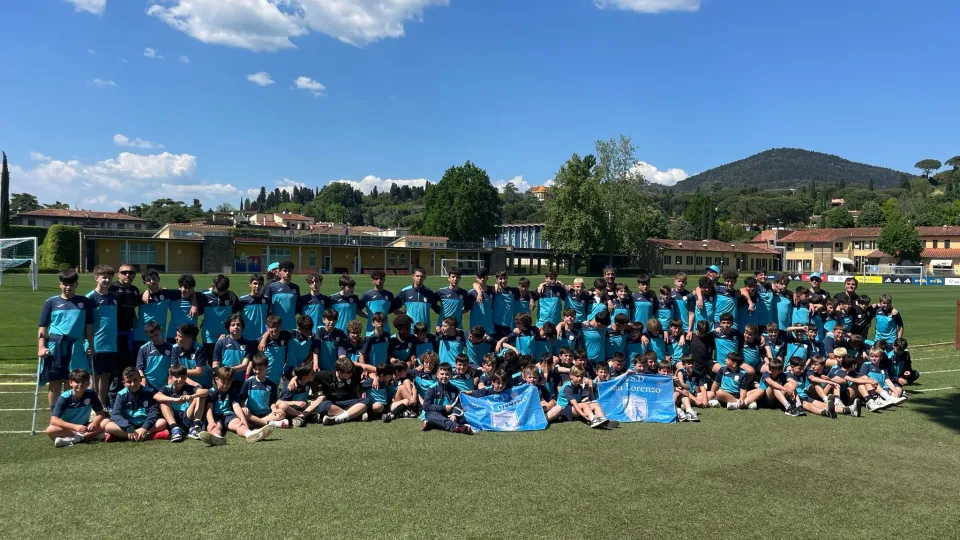 I giovani del San Lorenzo a Coverciano
