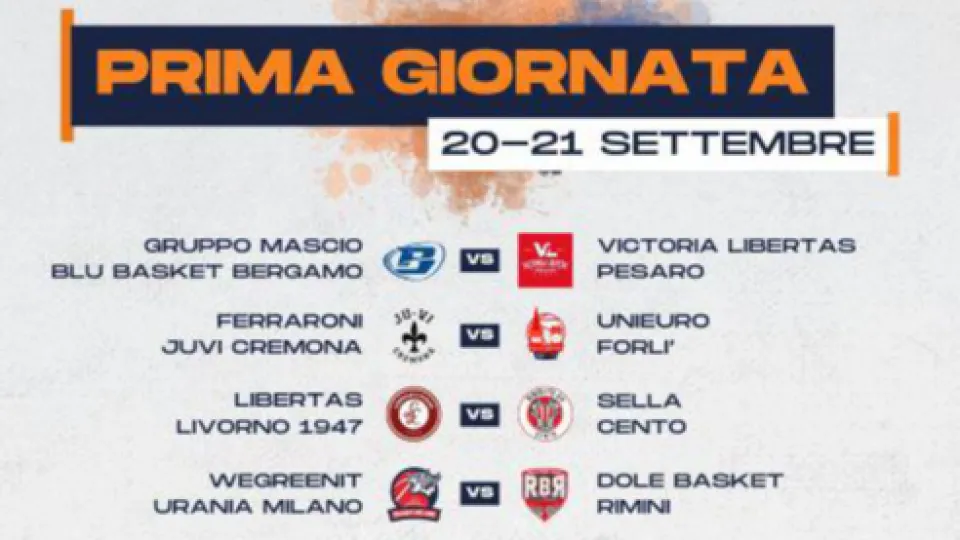 Il calendario della prima giornata