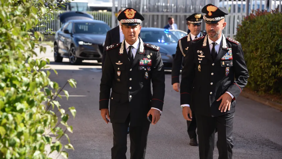 Il comandante generale Luongo e quello provinciale Rugge