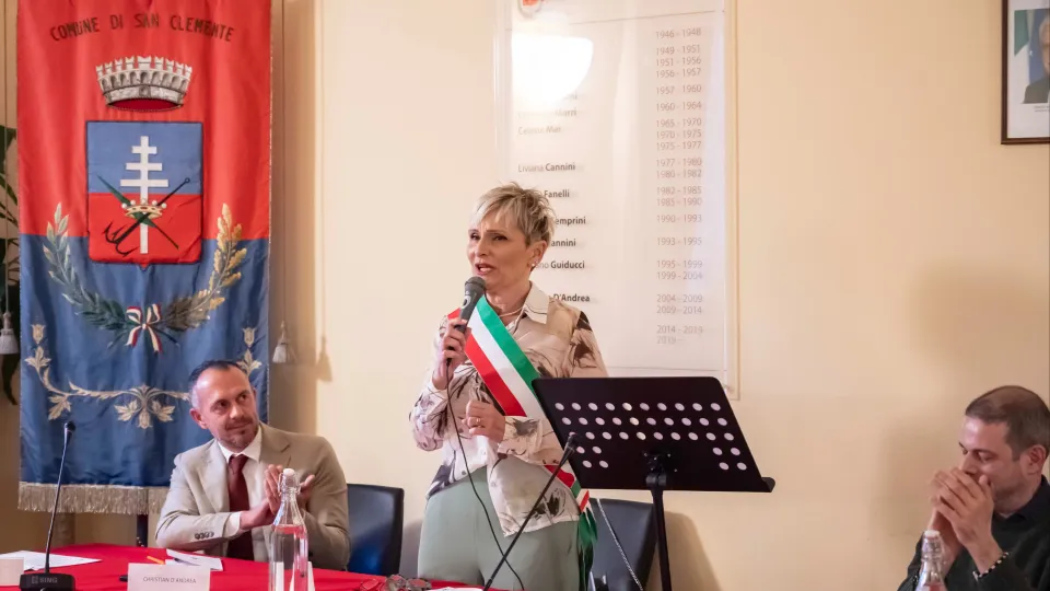 il discorso della sindaca Cecchini
