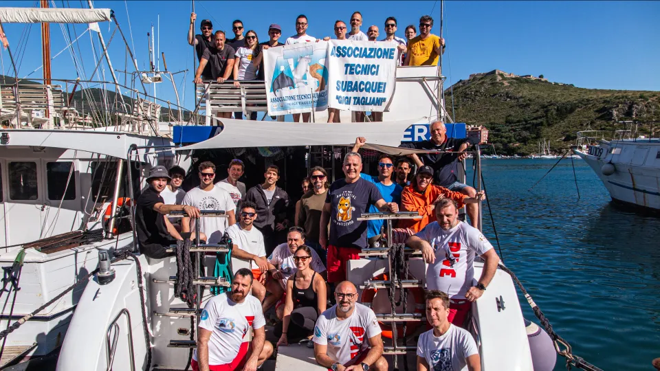 Il gruppo della Federazione Sammarinese Attività Subacquee all’Argentario