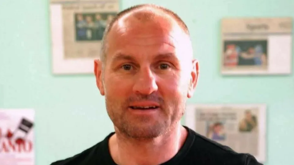 Il maestro di boxe Tiziano Scarpellini