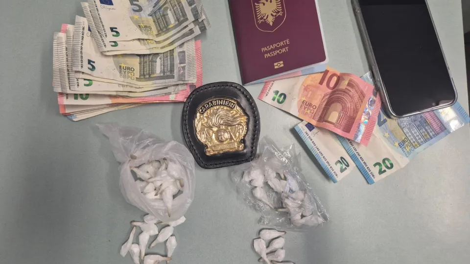 il materiale sequestrato