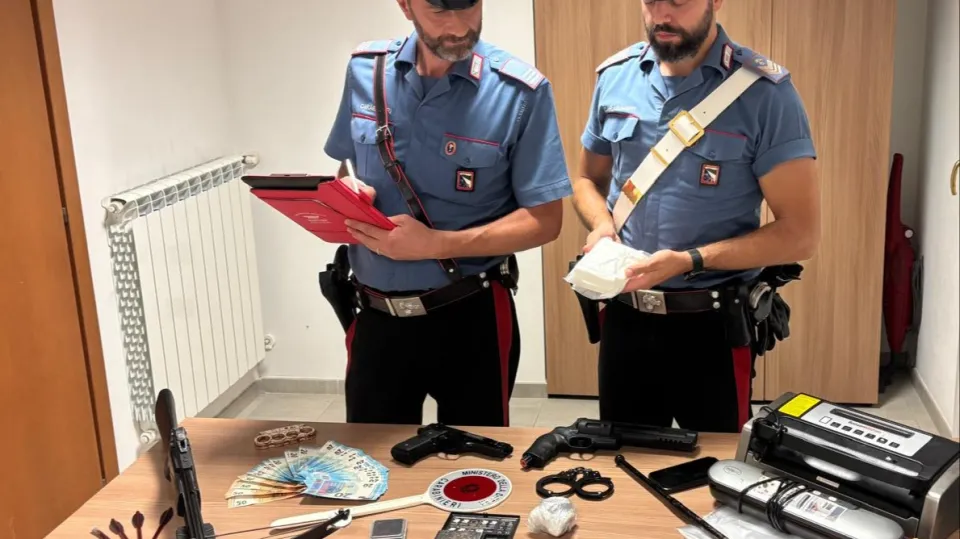 il materiale sequestrato