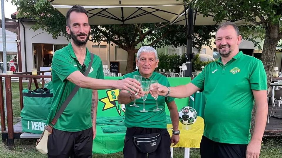 Il presidente Alex Martino, il DG Maurizio Molari ed il dirigente Bujar Faci