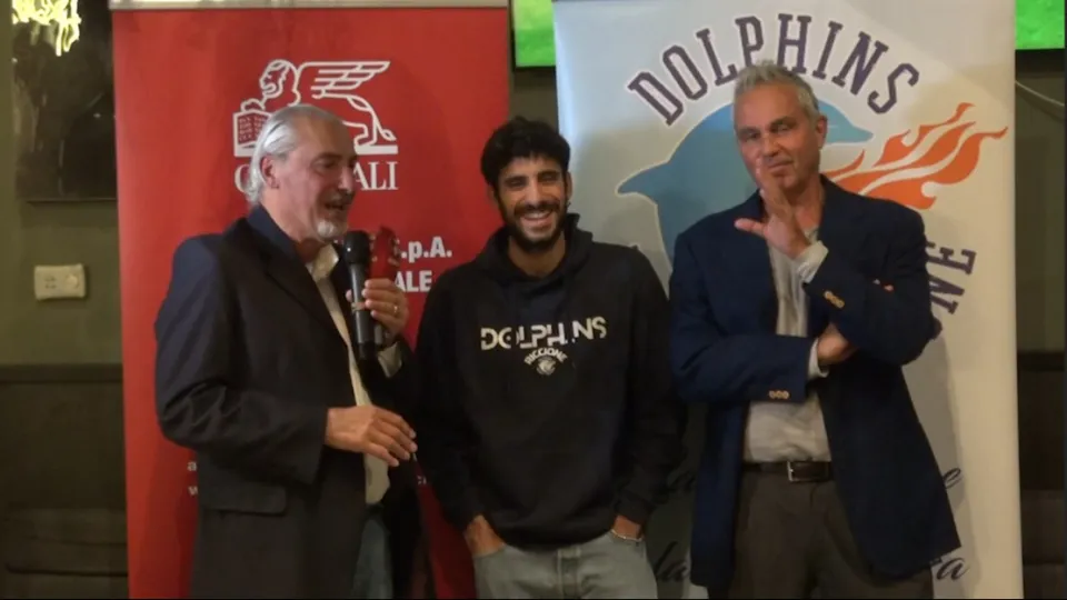 Il presidente Barosi, coach Amadori e il DT e resp. settore giovanile, Ferro
