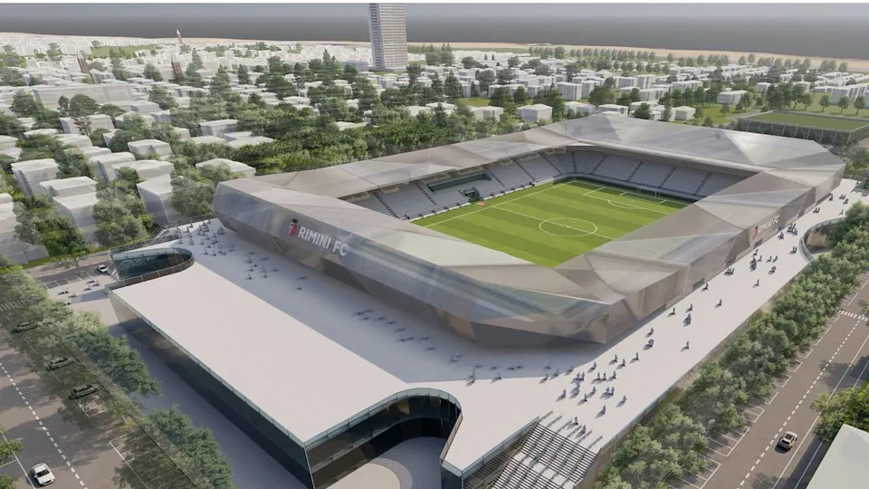 il rendering del nuovo stadio Neri