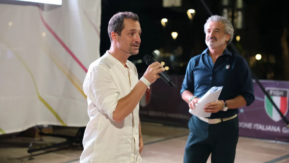 Il saluto dell'assessore allo Sport Filippo Valentini (@Sara Bozzoli | FIGH)