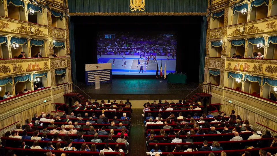 Il Teatro Alighieri di Ravenna durante le premiazioni