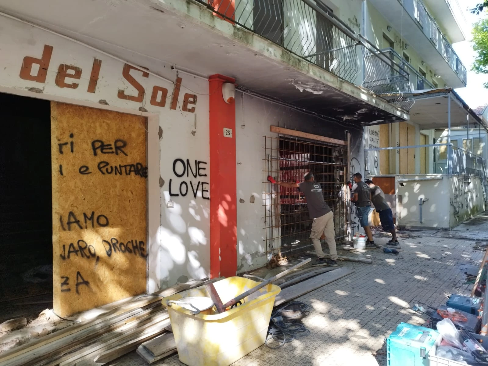 l'intervento alla Villa del Sole