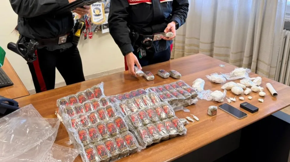 la droga sequestrata