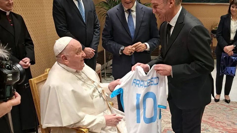 L’incontro tra Papa Francesco e Marco Tura (©FSGC)