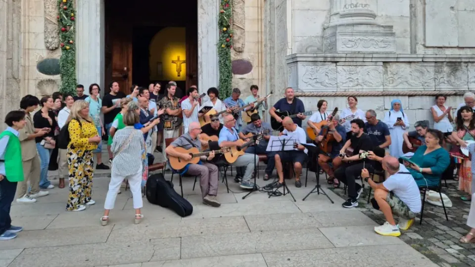 la jam session davanti alla Basilica