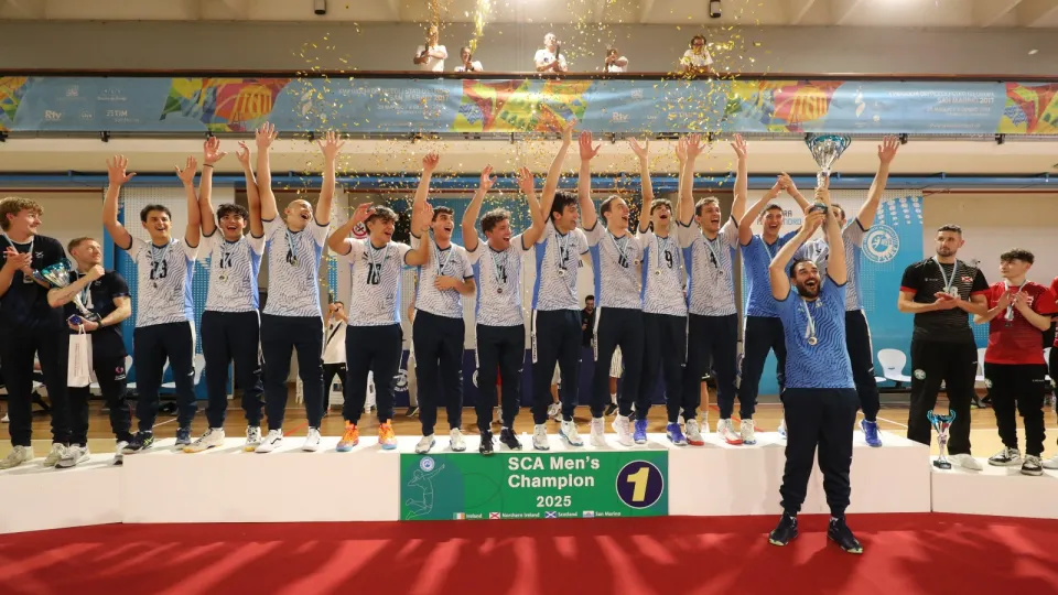 La Nazionale di San Marino festeggia la vittoria
