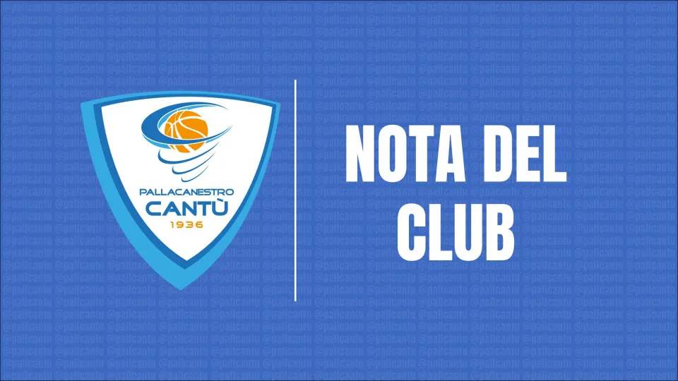 La nota della Pallacanestro Cantù
