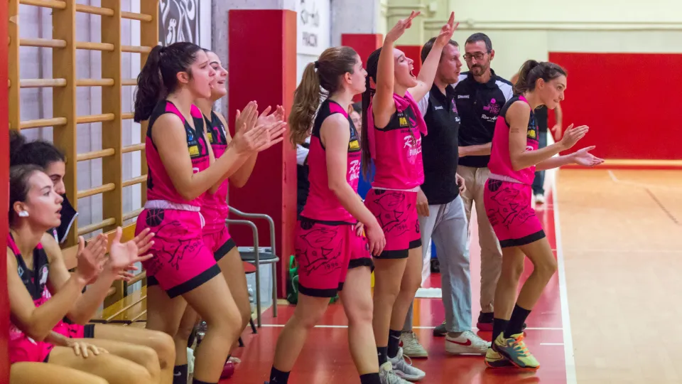La panchina della Ren-Auto Rimini Happy Basket