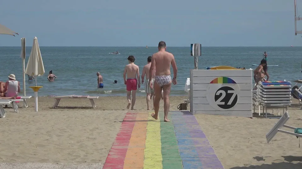 la spiaggia di Rimini